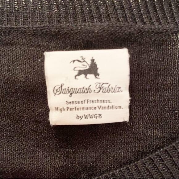 Sasquatch Fabrix Black Floral Spider Web Men's Sweater Unisex Rare Halloween - Picture 5 of 6